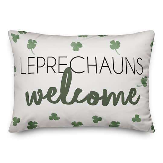 Leprechauns Welcome 20&#x22; x 14&#x22; Throw Pillow